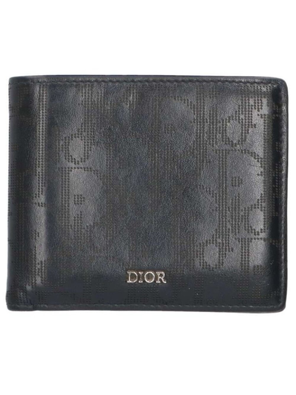 Dior Perforated Oblique Bifold Leather Wallet - Picture 1 of 3